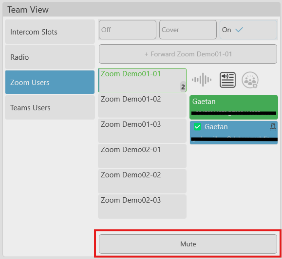 TeamView Mute